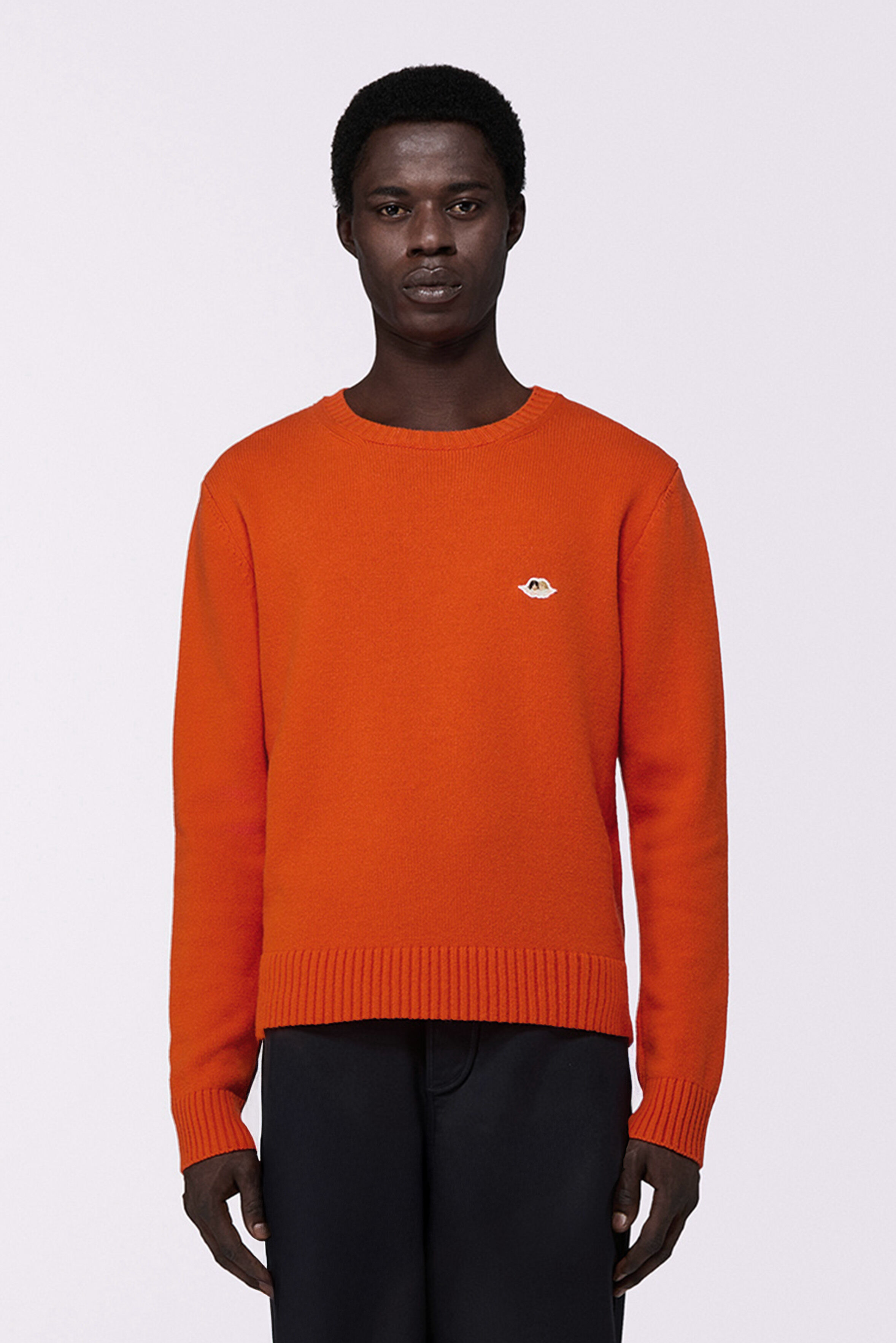 Angels Patch Knit Jumper Orange